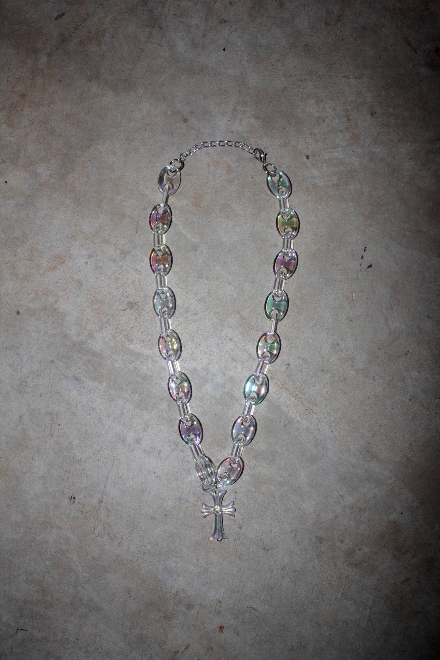 Small Cross Chain - Iridescent