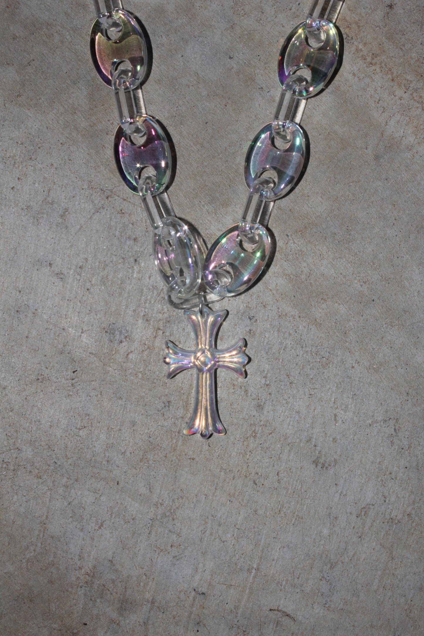 Small Cross Chain - Iridescent